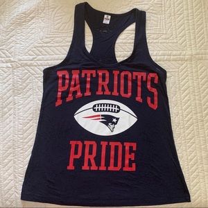 VS PINK NFL New England Patriots Tank sz M Go Pats! FOOTBALL GAME TOP TAILGATE